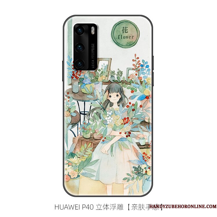 Hoesje Huawei P40 Zacht Mooie Trendy Merk, Hoes Huawei P40 Spotprent Original Kunst