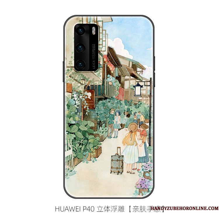 Hoesje Huawei P40 Zacht Mooie Trendy Merk, Hoes Huawei P40 Spotprent Original Kunst