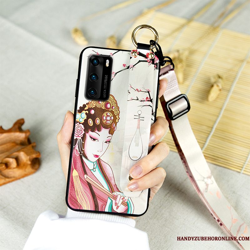 Hoesje Huawei P40 Zakken Hanger Peking Opera, Hoes Huawei P40 Zacht Nieuwtelefoon