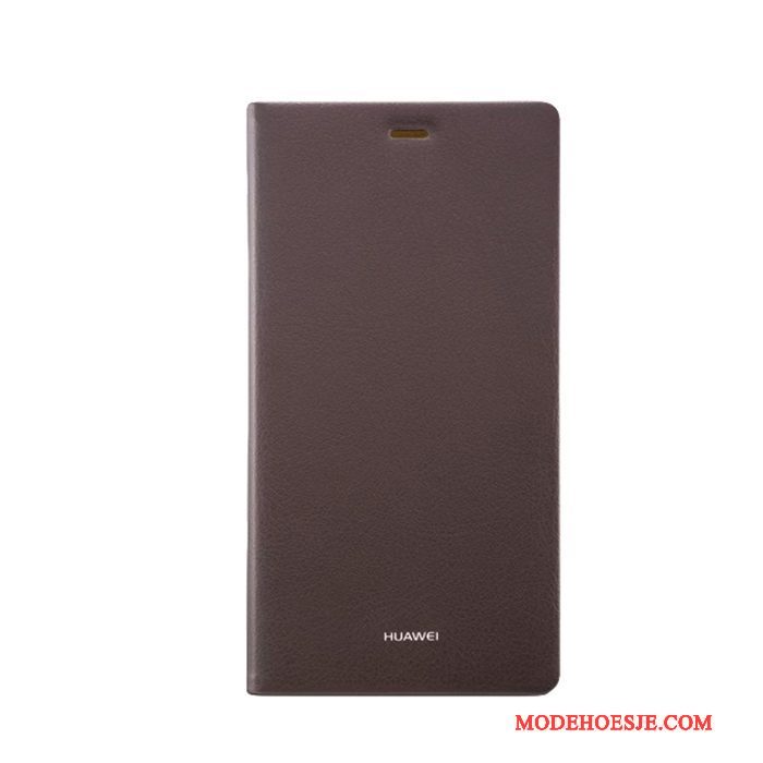 Hoesje Huawei P8 Leer Hoge Rood, Hoes Huawei P8 Folio Echtetelefoon