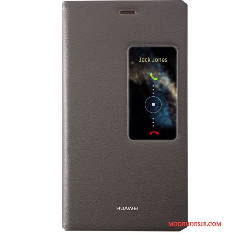 Hoesje Huawei P8 Leer Hoge Rood, Hoes Huawei P8 Folio Echtetelefoon