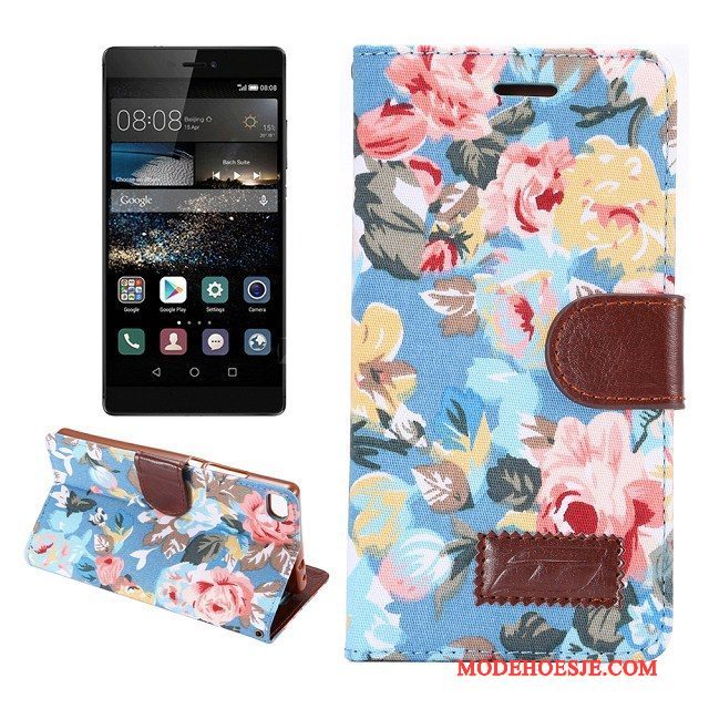 Hoesje Huawei P8 Leer Telefoon Rood, Hoes Huawei P8 Bescherming