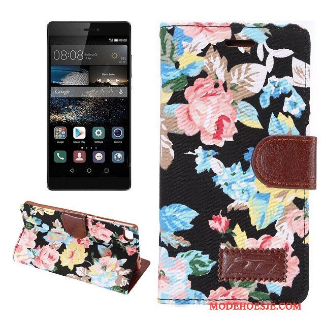 Hoesje Huawei P8 Leer Telefoon Rood, Hoes Huawei P8 Bescherming