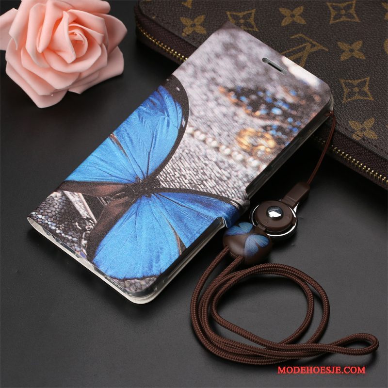 Hoesje Huawei P8 Lite 2017 Bescherming Blauw Diepe Kleur, Hoes Huawei P8 Lite 2017 Folio Telefoon Anti-fall