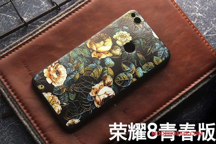 Hoesje Huawei P8 Lite 2017 Bloemen Persoonlijktelefoon, Hoes Huawei P8 Lite 2017 Bescherming Geel Hanger