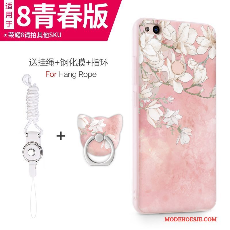 Hoesje Huawei P8 Lite 2017 Zacht Mesh Licht, Hoes Huawei P8 Lite 2017 Siliconen Jeugd Purper