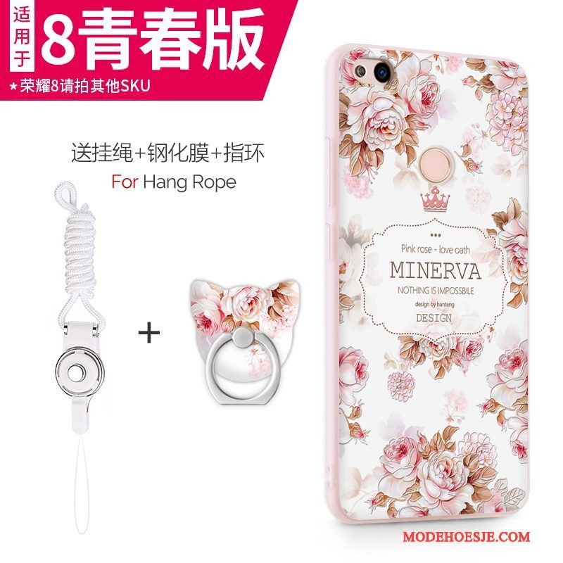 Hoesje Huawei P8 Lite 2017 Zacht Mesh Licht, Hoes Huawei P8 Lite 2017 Siliconen Jeugd Purper