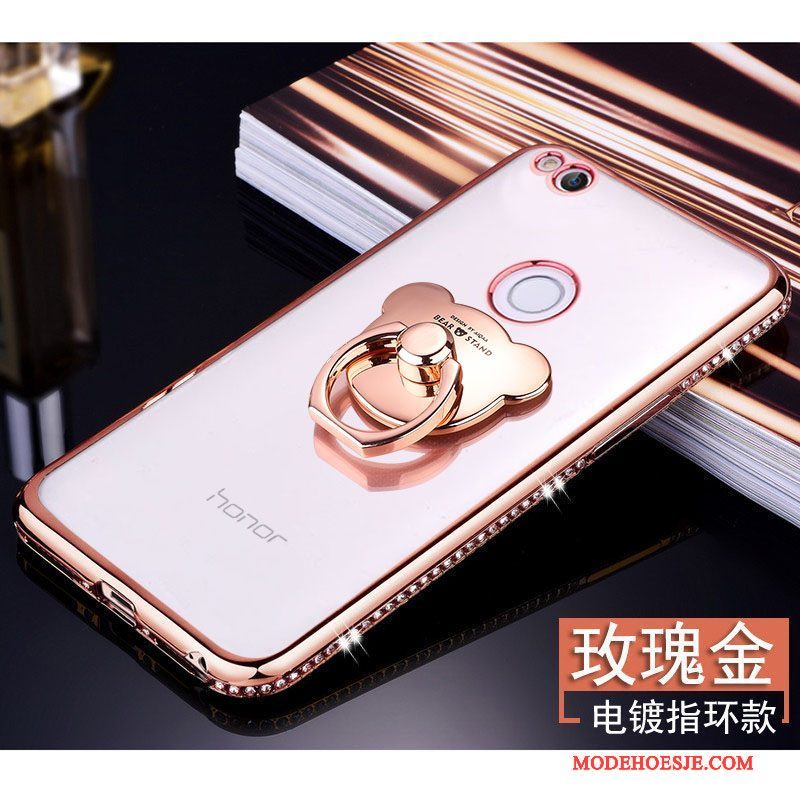 Hoesje Huawei P8 Lite 2017 Zacht Telefoon Doorzichtig, Hoes Huawei P8 Lite 2017 Bescherming Roze Jeugd