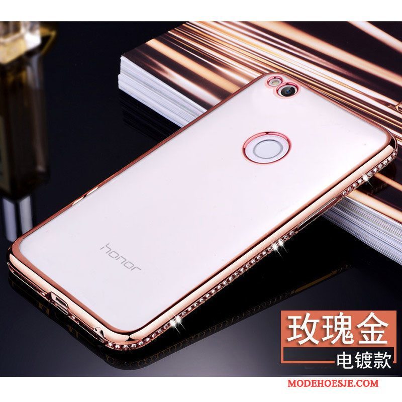Hoesje Huawei P8 Lite 2017 Zacht Telefoon Doorzichtig, Hoes Huawei P8 Lite 2017 Bescherming Roze Jeugd