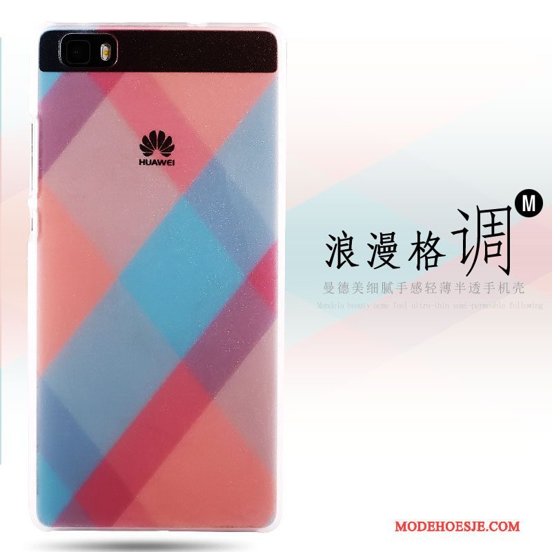 Hoesje Huawei P8 Lite Bescherming Telefoon Dun, Hoes Huawei P8 Lite Kleur Schrobben Hard