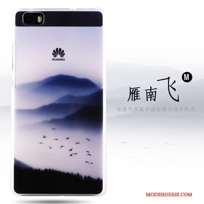 Hoesje Huawei P8 Lite Bescherming Telefoon Dun, Hoes Huawei P8 Lite Kleur Schrobben Hard