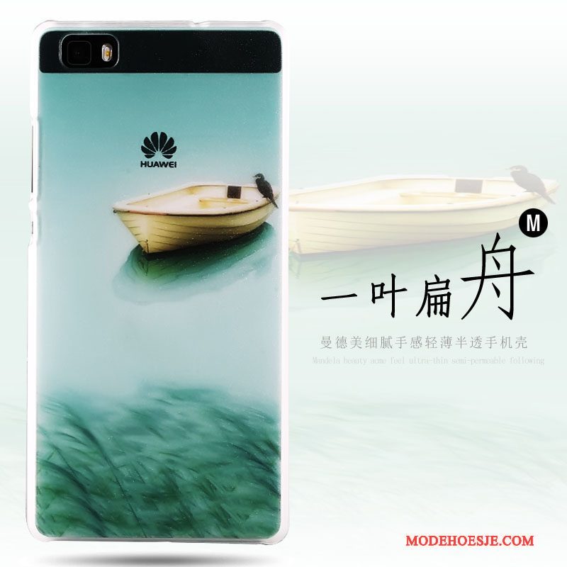 Hoesje Huawei P8 Lite Bescherming Telefoon Dun, Hoes Huawei P8 Lite Kleur Schrobben Hard