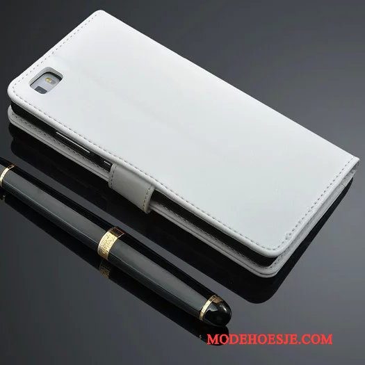 Hoesje Huawei P8 Lite Folio Donkerblauwtelefoon, Hoes Huawei P8 Lite Leer Jeugd