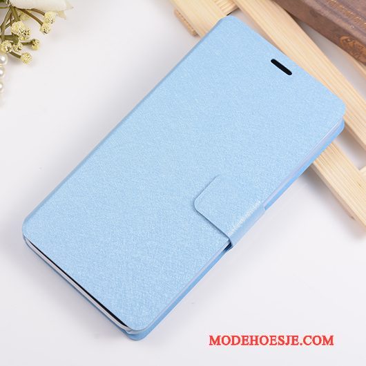 Hoesje Huawei P8 Lite Leer Lichtblauw Jeugd, Hoes Huawei P8 Lite Folio Telefoon