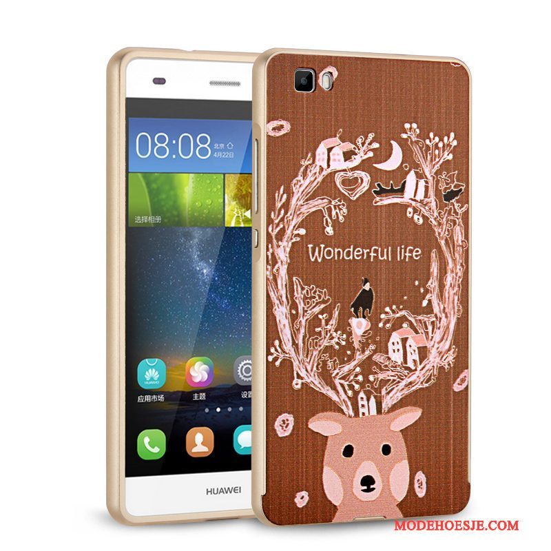 Hoesje Huawei P8 Lite Metaal Telefoon Hard, Hoes Huawei P8 Lite Bescherming Jeugd Trend