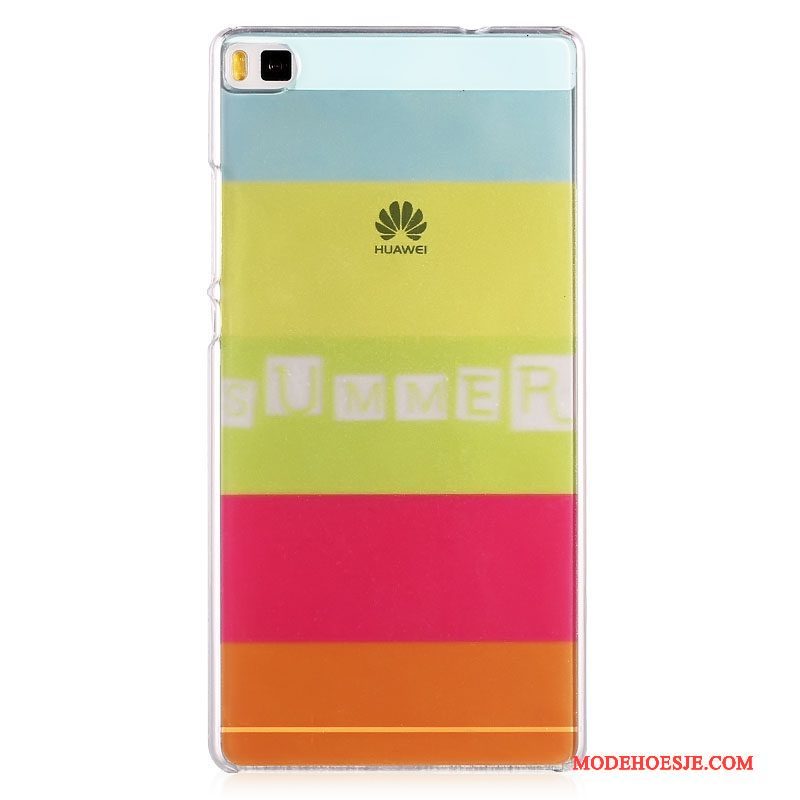 Hoesje Huawei P8 Spotprent Hard Blauw, Hoes Huawei P8 Geschilderd Dun