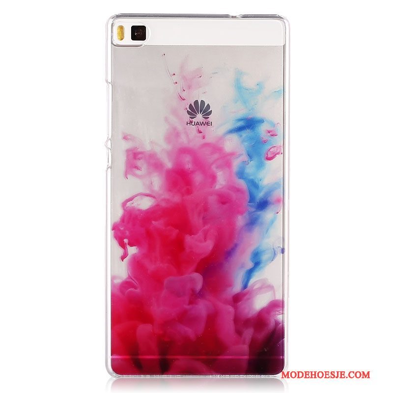 Hoesje Huawei P8 Spotprent Hard Blauw, Hoes Huawei P8 Geschilderd Dun