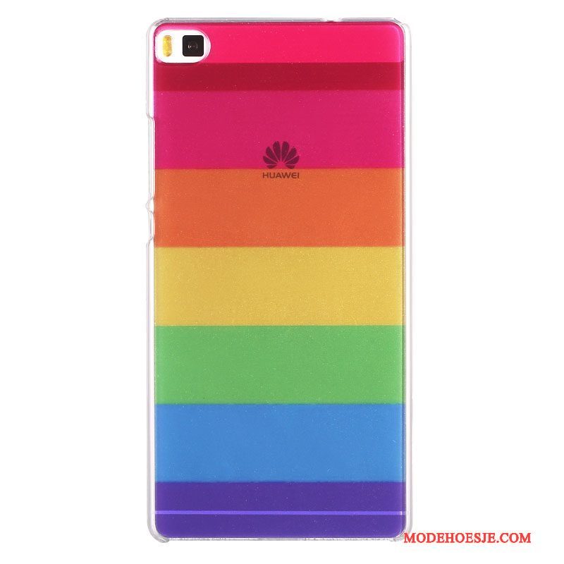 Hoesje Huawei P8 Spotprent Hard Blauw, Hoes Huawei P8 Geschilderd Dun