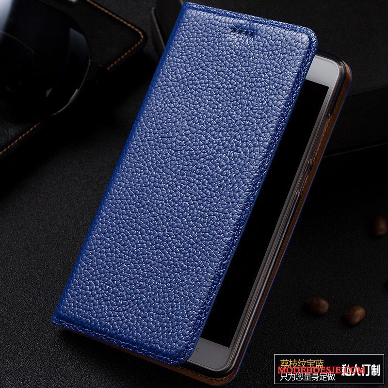 Hoesje Huawei P9 Bescherming Blauwtelefoon, Hoes Huawei P9 Leer Soort Aziatische Vrucht Anti-fall