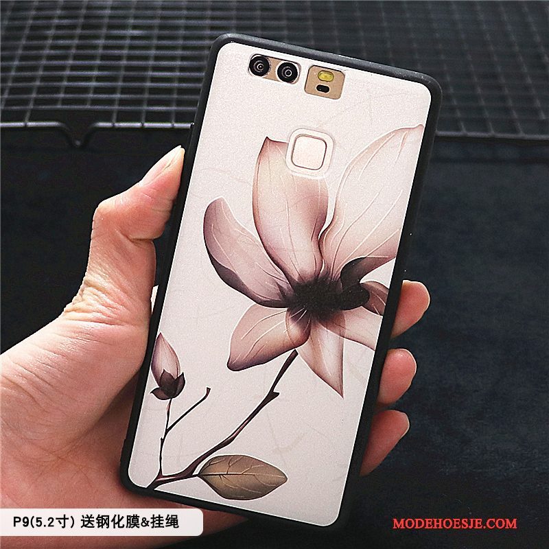 Hoesje Huawei P9 Bescherming Schrobben Chinese Stijl, Hoes Huawei P9 Zakken Persoonlijk Roze