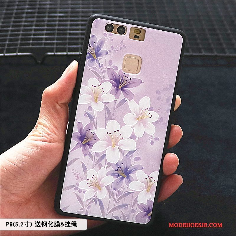 Hoesje Huawei P9 Bescherming Schrobben Chinese Stijl, Hoes Huawei P9 Zakken Persoonlijk Roze