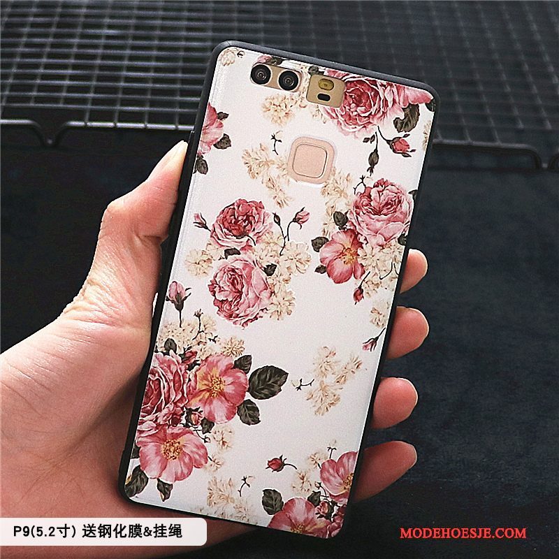 Hoesje Huawei P9 Bescherming Schrobben Chinese Stijl, Hoes Huawei P9 Zakken Persoonlijk Roze