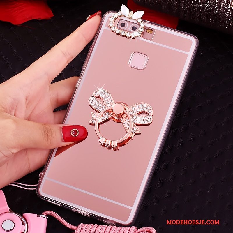 Hoesje Huawei P9 Bescherming Telefoon Roze, Hoes Huawei P9 Zacht Hanger