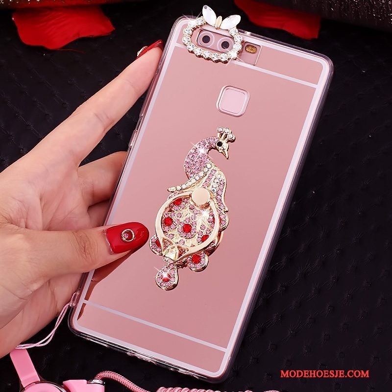 Hoesje Huawei P9 Bescherming Telefoon Roze, Hoes Huawei P9 Zacht Hanger