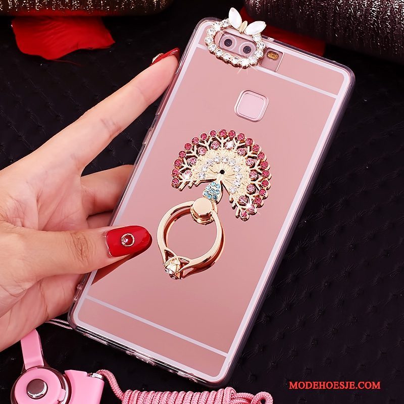 Hoesje Huawei P9 Bescherming Telefoon Roze, Hoes Huawei P9 Zacht Hanger