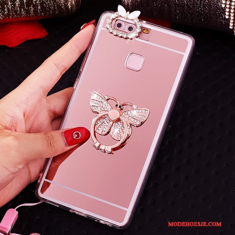 Hoesje Huawei P9 Bescherming Telefoon Roze, Hoes Huawei P9 Zacht Hanger