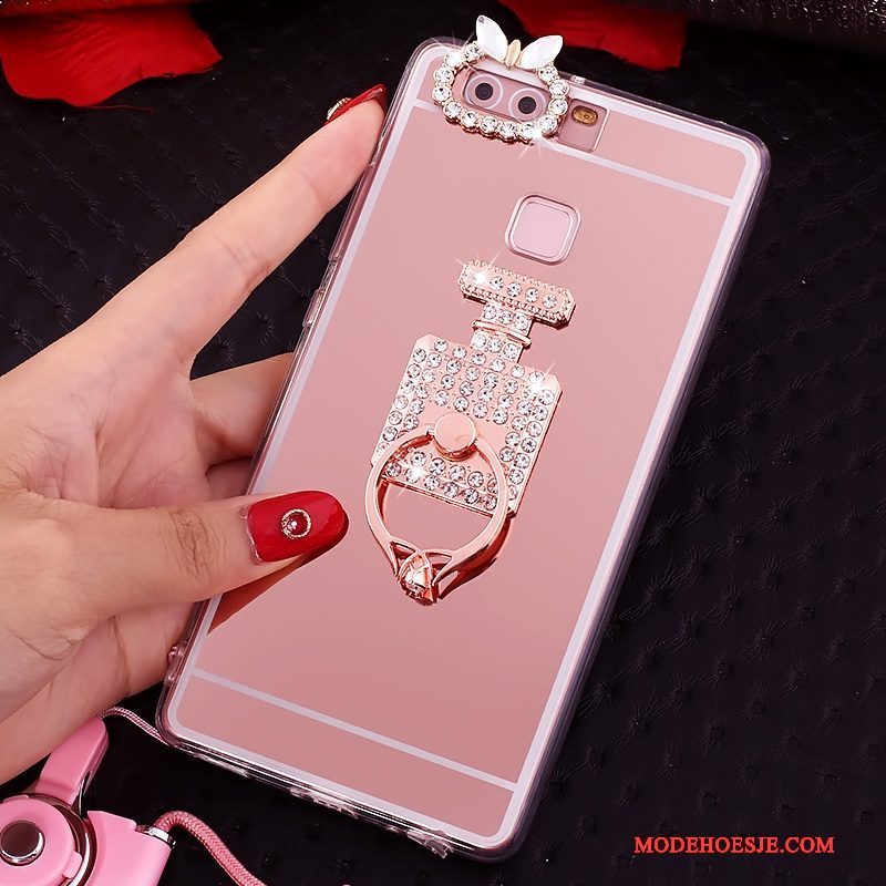 Hoesje Huawei P9 Bescherming Telefoon Roze, Hoes Huawei P9 Zacht Hanger