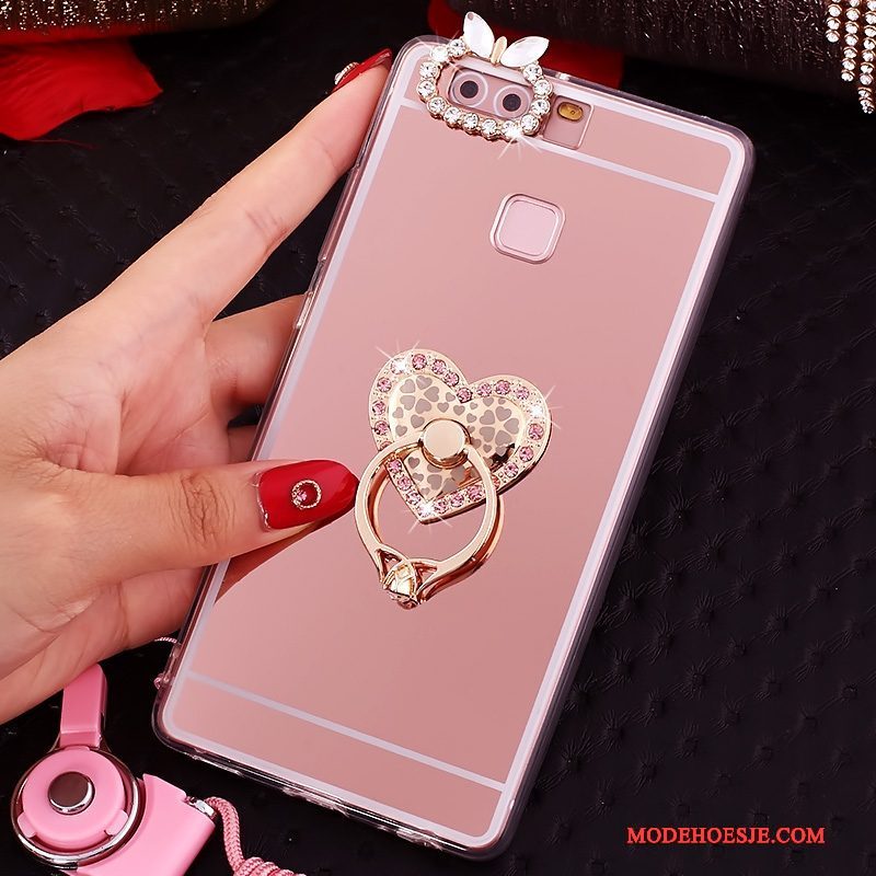 Hoesje Huawei P9 Bescherming Telefoon Roze, Hoes Huawei P9 Zacht Hanger