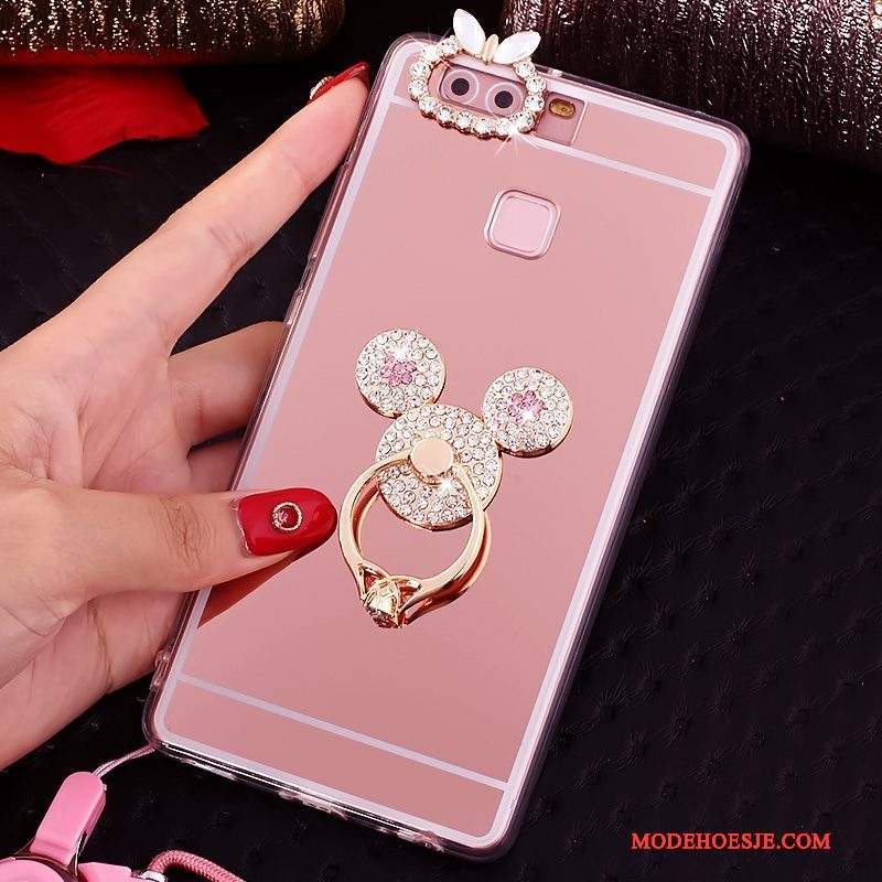 Hoesje Huawei P9 Bescherming Telefoon Roze, Hoes Huawei P9 Zacht Hanger