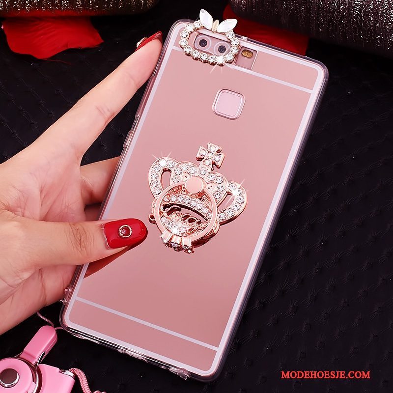 Hoesje Huawei P9 Bescherming Telefoon Roze, Hoes Huawei P9 Zacht Hanger