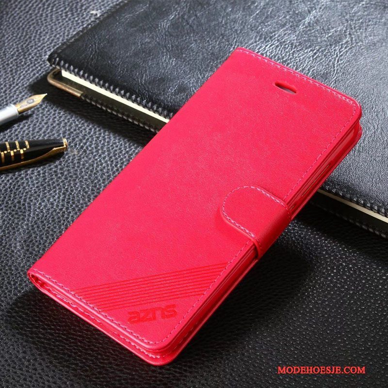 Hoesje Huawei P9 Folio Rood Anti-fall, Hoes Huawei P9 Zacht Telefoon