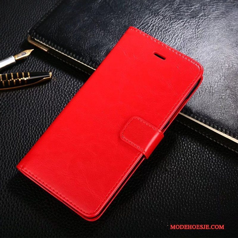 Hoesje Huawei P9 Folio Rood Anti-fall, Hoes Huawei P9 Zacht Telefoon