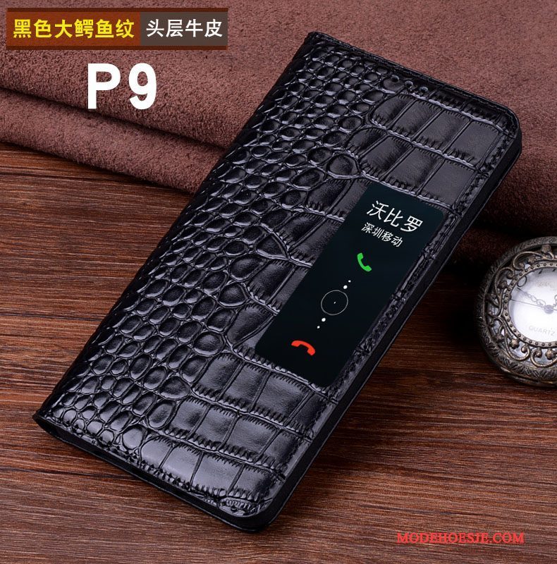 Hoesje Huawei P9 Leer Winterslaap Koe, Hoes Huawei P9 Bescherming Skärmskyddtelefoon