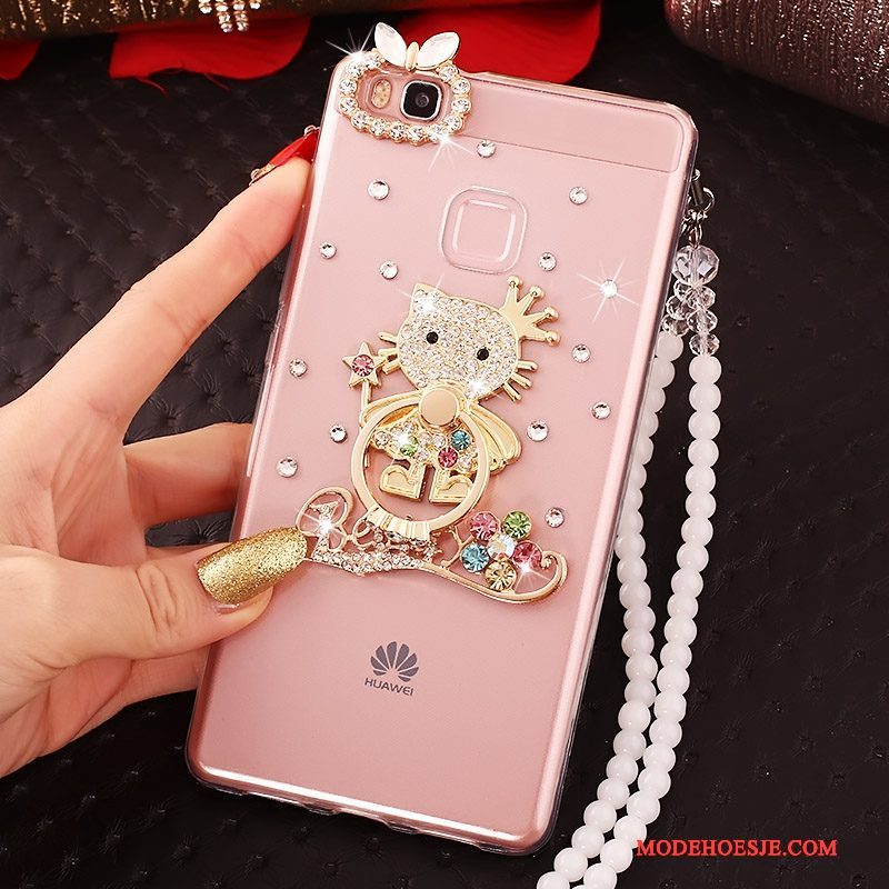 Hoesje Huawei P9 Lite Bescherming Goud Anti-fall, Hoes Huawei P9 Lite Zacht Jeugdtelefoon