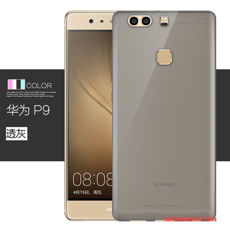 Hoesje Huawei P9 Metaal Omlijsting Anti-fall, Hoes Huawei P9 Bescherming Grijstelefoon