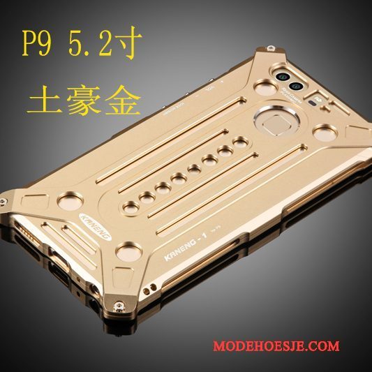 Hoesje Huawei P9 Metaal Omlijstingtelefoon, Hoes Huawei P9 Bescherming Zilver
