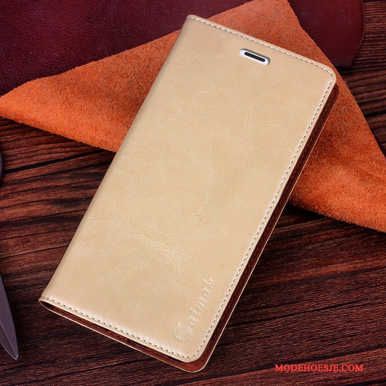 Hoesje Huawei P9 Plus Leer Khaki Trend, Hoes Huawei P9 Plus Bescherming Telefoon