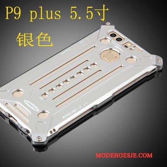 Hoesje Huawei P9 Plus Metaal Telefoon Zilver, Hoes Huawei P9 Plus Bescherming Omlijsting