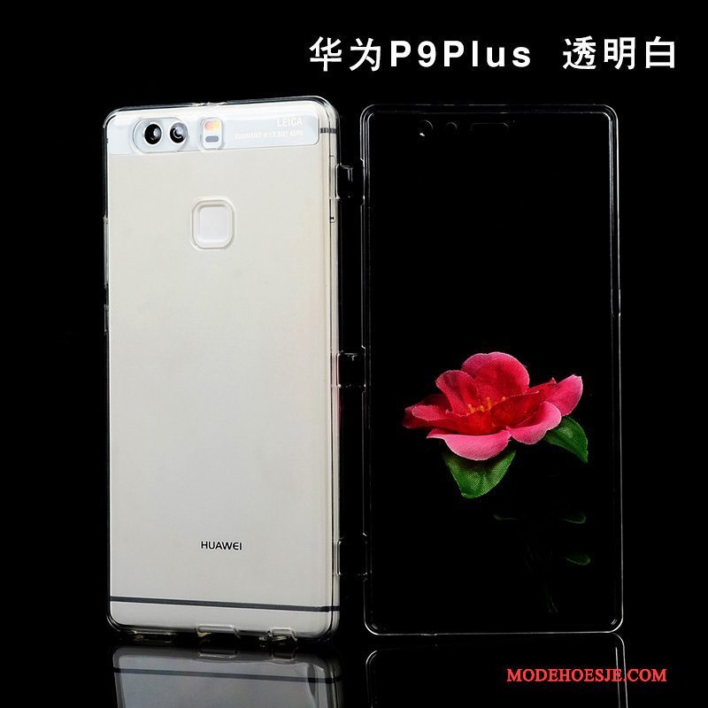 Hoesje Huawei P9 Plus Zacht Anti-fall Licht, Hoes Huawei P9 Plus Folio Groentelefoon