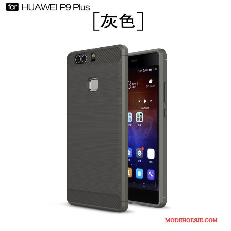 Hoesje Huawei P9 Plus Zakken Nieuw Zwart, Hoes Huawei P9 Plus Siliconen Anti-falltelefoon