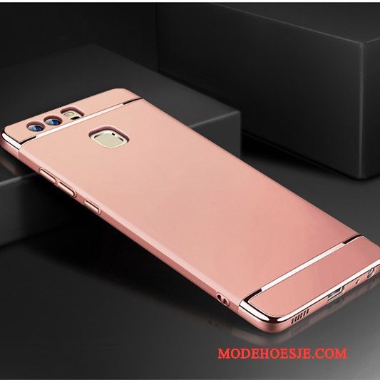 Hoesje Huawei P9 Plus Zakken Pu Hard, Hoes Huawei P9 Plus Bescherming Telefoon Goud