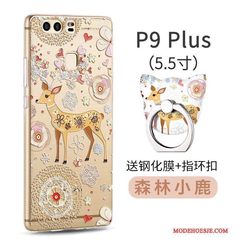 Hoesje Huawei P9 Plus Zakken Rood Schrobben, Hoes Huawei P9 Plus Zacht Telefoon Geel
