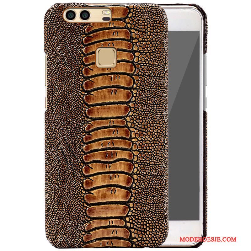 Hoesje Huawei P9 Scheppend Pas Achterklep, Hoes Huawei P9 Leer Anti-fall Dun