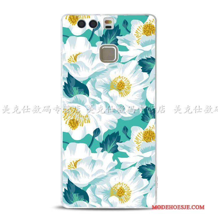 Hoesje Huawei P9 Siliconen Telefoon Groen, Hoes Huawei P9 Zakken