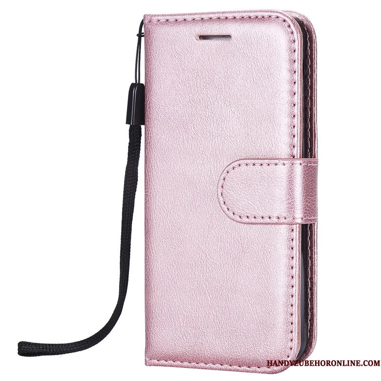 Hoesje Huawei Y5 2018 Bescherming Anti-fall Purper, Hoes Huawei Y5 2018 Folio Telefoon Effen Kleur