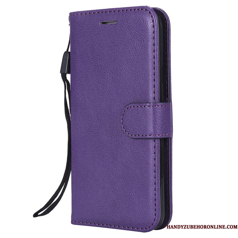 Hoesje Huawei Y5 2018 Bescherming Anti-fall Purper, Hoes Huawei Y5 2018 Folio Telefoon Effen Kleur